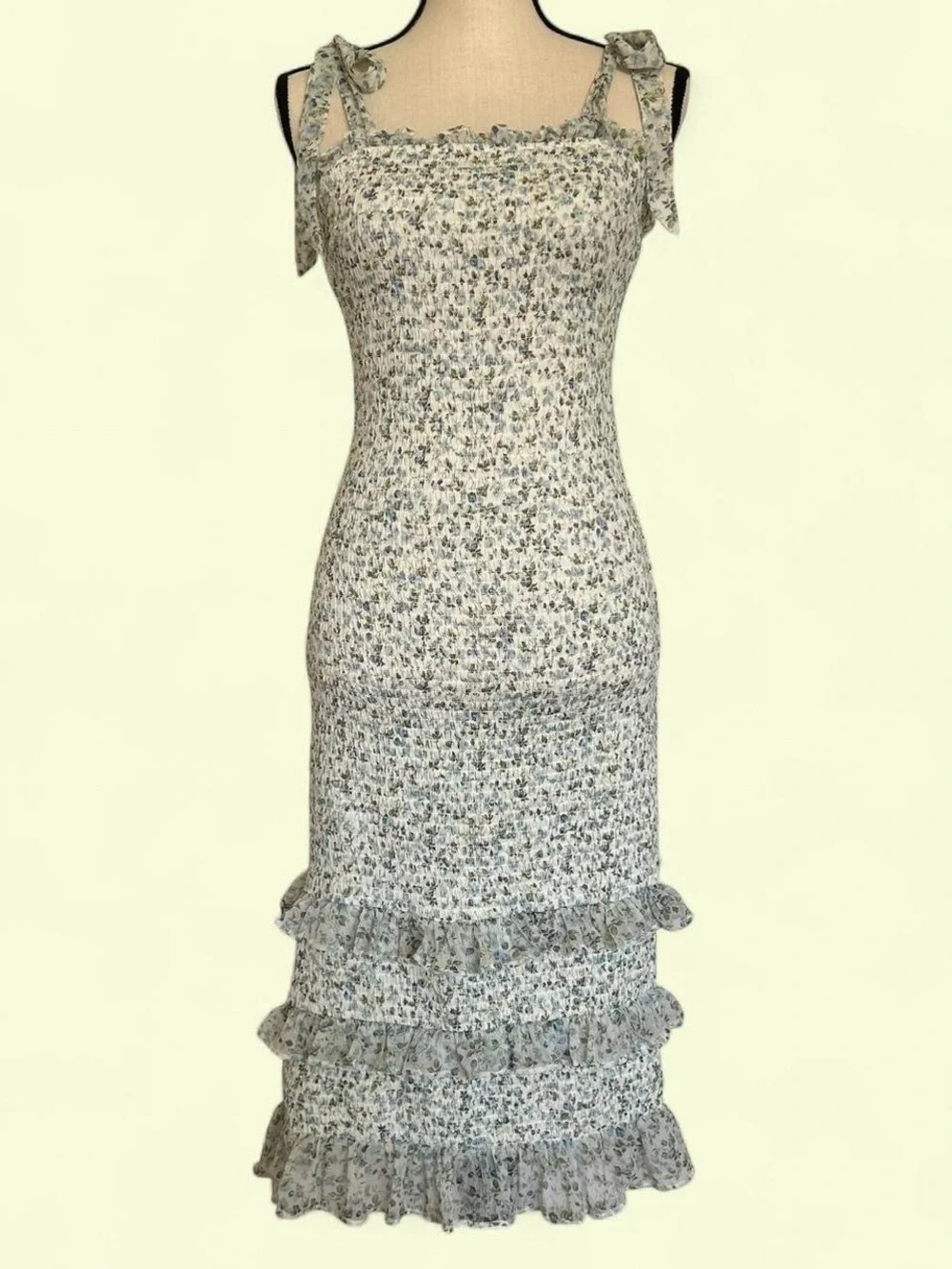 vintage abercrombie and fitch picnic maxi dress